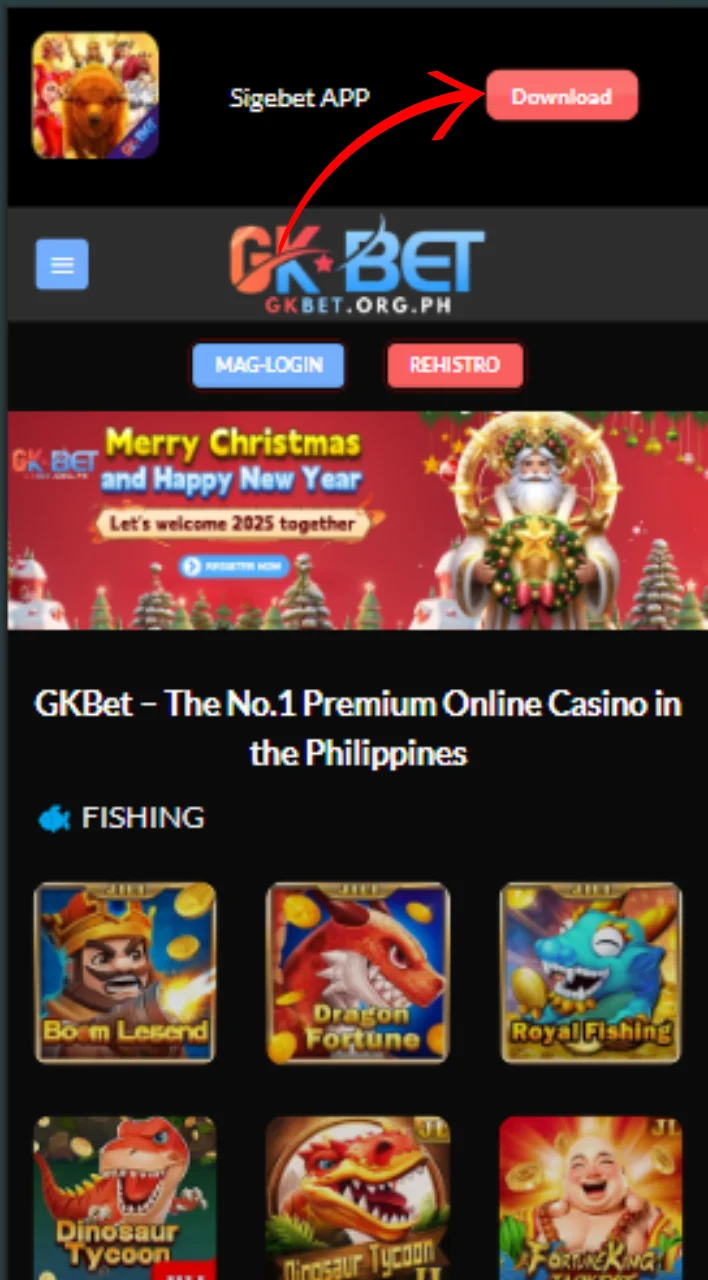 Go to official website to download GKBet app